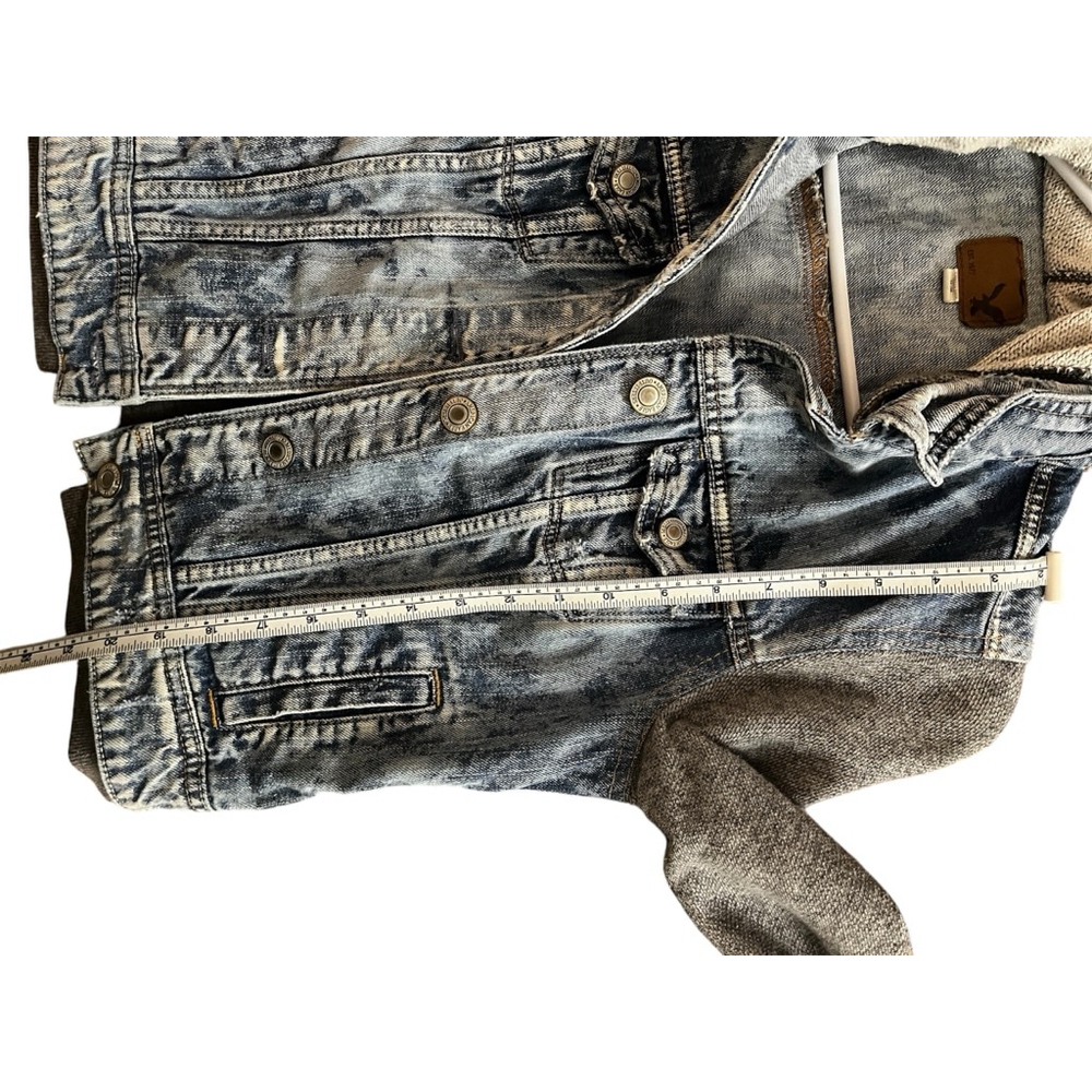 American Eagle Hooded Jean Jacket, SZ: Medium, Blue - Picture 7 of 8